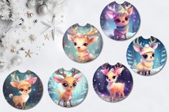 Christmas Deer | Car coaster &amp; key chain sublimation designs Product Image 2