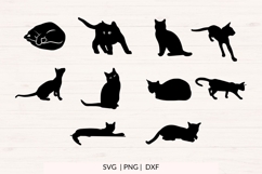 Black Cat Silhouette SVG Bundle | 20 Designs Product Image 2