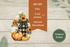 Farm Pumpkins Earrings Design, Sunflowers Earrings, Fall PNG Product Image 2