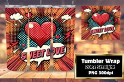 LUSH 20oz PNG Tumbler Template , 3D Heart Product Image 1