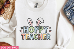 Hoppy teacher PNG, Retro Teacher Easter Sublimat Product Image 2