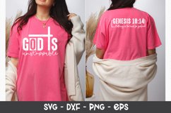 God is Unstoppable Inspirational SVG T-shirt Design Product Image 2