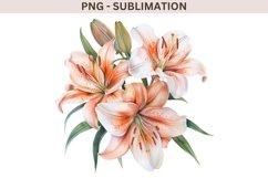 Digital Lily Plants Printable Art Spring Florals Sublimation Product Image 2