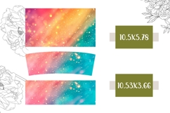 Glitter Tumbler Design, Rainbow 40 Oz Tumbler Wrap Product Image 2