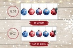 Christmas Baubles Mug Wrap, Christmas Mug Sublimation Product Image 2