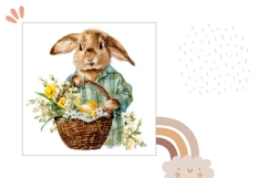 Easter Basket Pillow PNG, Easter Eggs Pillow Sublimation Product Image 2