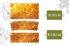 Sparkle Tumbler Design, Gold Glitter 40 Oz Tumbler Template Product Image 2