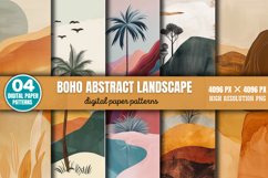 Boho Abstract Landscape Background Paper PNG Product Image 3