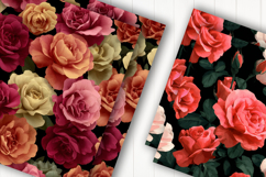 Red Rose Floral Digital Paper Product Image 2