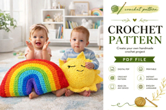 Sunshine and Rainbow Crochet Pillow Pattern PDF Product Image 5