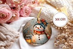 Cartoon Christmas Ornament, Snowman Ornament Template Product Image 2