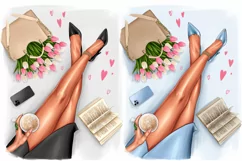 Fashionable illustration of a lady's legs Product Image 4