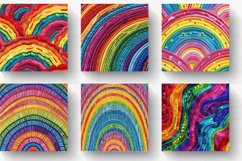 Rainbow Embroidered Fabric Party Digital Paper Backgrounds Product Image 2