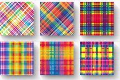 Rainbow Seamless Checkered Digital Paper Backgrounds Product Image 2