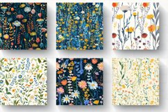 Abstract Meadow Flower Digital Paper Backgrounds Product Image 2