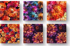 Zinnia Elegans Floral Alcohol Ink Digital Paper Backgrounds Product Image 2