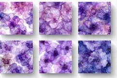 Lavender Alcohol Ink Flowers Digital Paper Backgrounds Product Image 2