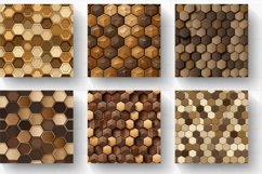 Brown Hexagons Digital Paper Backgrounds Product Image 2