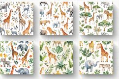 Watercolor Safari Digital Paper Backgrounds Product Image 2