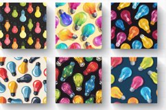 Colorful Lightbulbs Digital Paper Backgrounds Product Image 2