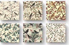 Birds and Hawthorn Digital Paper Backgrounds Product Image 2