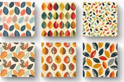 Retro Triple Leaf Digital Paper Backgrounds Product Image 2