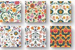 Folk Flower Digital Paper Backgrounds Product Image 2