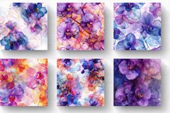 Orchid Alcohol Ink Flowers Digital Paper Backgrounds Product Image 2