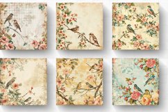 Vintage Floral Birds Junk Journal Paper Product Image 2