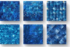Blue Glittery Geometric Digital Paper Backgrounds Product Image 2