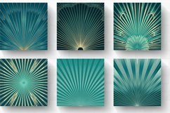Teal Art Deco Radiance Digital Paper Backgrounds Product Image 2