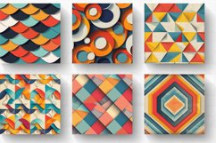 Retro Abstract Geometric Paper Digital Paper Backgrounds Product Image 2