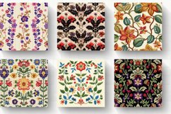 Floral Knitted Embroidery Digital Paper Backgrounds Product Image 2