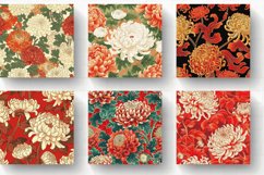 Chinese Chrysanthemums Digital Paper Backgrounds Product Image 2
