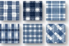 Denim and White Plaid Repeatable Digital Paper Backgrounds Product Image 2