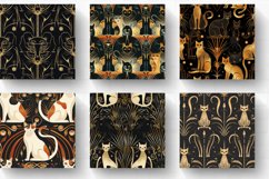 Art Deco Cats Digital Paper Backgrounds Product Image 2