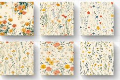 Retro Cottage core Wildflowers Digital Paper Backgrounds Product Image 2