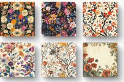 Boho Floral Ephemera Vintage Digital Paper Backgrounds Product Image 2