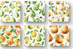 Watercolor Pears Digital Paper Backgrounds Product Image 2