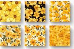 Yellow Flowers Digital Paper Backgrounds Product Image 2