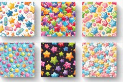 Candy Stars Digital Paper Backgrounds Product Image 2