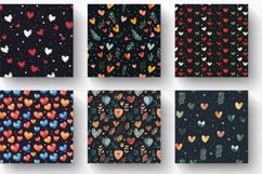 Tiny Christmas Hearts Digital Paper Backgrounds Product Image 2