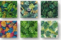 Summer Tropical Leaves Digital Paper Backgrounds Product Image 2