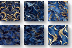 Abstract blue &amp; golden art Digital Paper Backgrounds Product Image 2