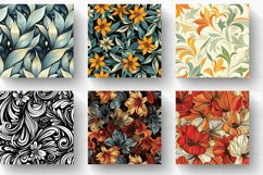 Abstract Floral Digital Paper Backgrounds Product Image 2