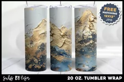 Mountains Wall Art Print JPG & 20 oz Tumbler Wrap PNG Product Image 2