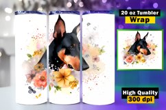 Dog Lovers tumbler wrap sublimation, 20 oz Skinny Tumbler Product Image 1