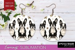 Cute Dogs Round Earrings - Puppy PNG Sublimation Product Image 1
