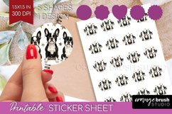 Cute Dogs Round Sticker - Puppy Printable Sticker Sheet Product Image 1
