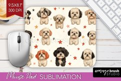 Cute Dogs Mouse Pad Sublimation - Puppy Mousepad PNG Product Image 1